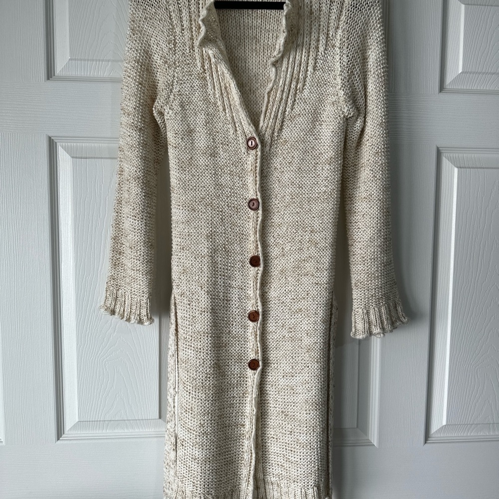 BCBGMaxAzria Cream( brown  Knit Cardigan. Fall / winter casual